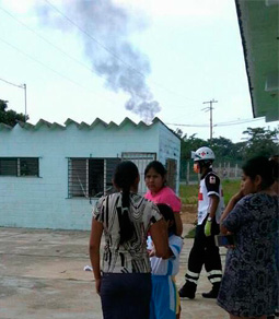 Afectados estudiantes por nueva fuga en petroquímica Braskem Idesa en Coatzacoalcos