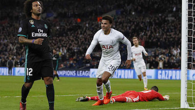 Tottenham le pasa por encima al Madrid y se clasifica a octavos de final