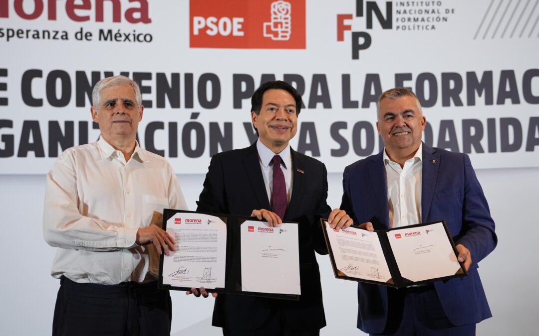 FIRMAN MORENA Y PSOE DE ESPAÑA CONVENIO DE COLABORACIÓN PARA LA FORMACIÓN, LA ORGANIZACIÓN Y LA SOLIDARIDAD 