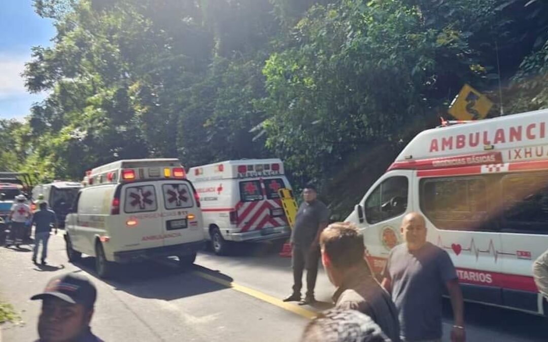 Accidente en Veracruz: Camión de Pasajeros Cae a un Barranco, Deja 4 Muertos y 30 Heridos