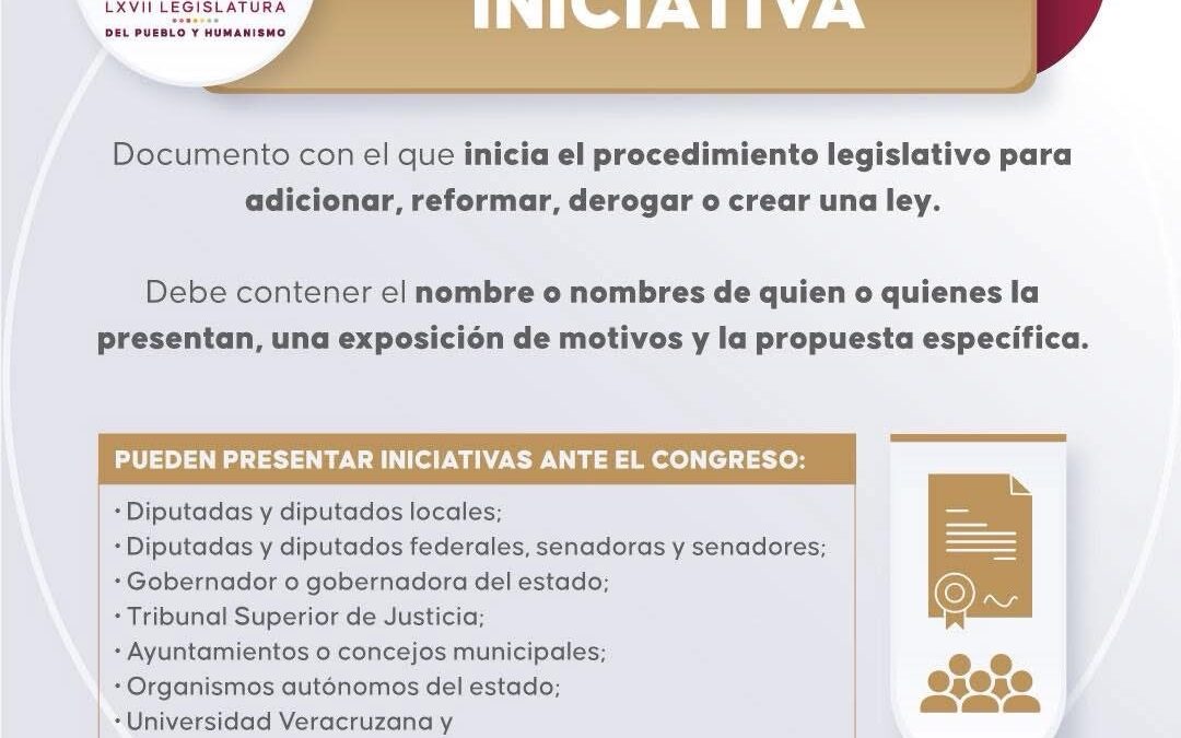 El Congreso de Veracruz explica cómo inicia un proceso legislativo
