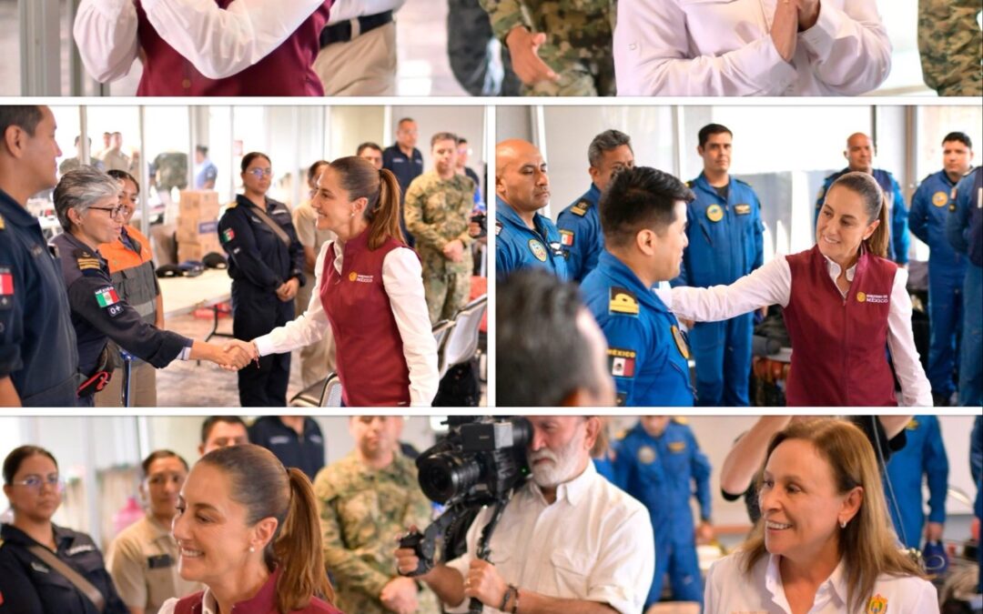 Rocío Nahle da la bienvenida a la presidenta Claudia Sheinbaum en Poza Rica y agradece su respaldo para la recuperación de Veracruz